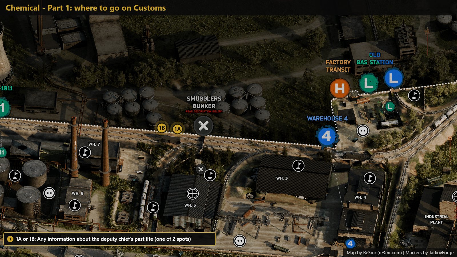 Location on Customs: Any information about the deputy chief’s past life (one of 2 spots). Map by Re3mr.