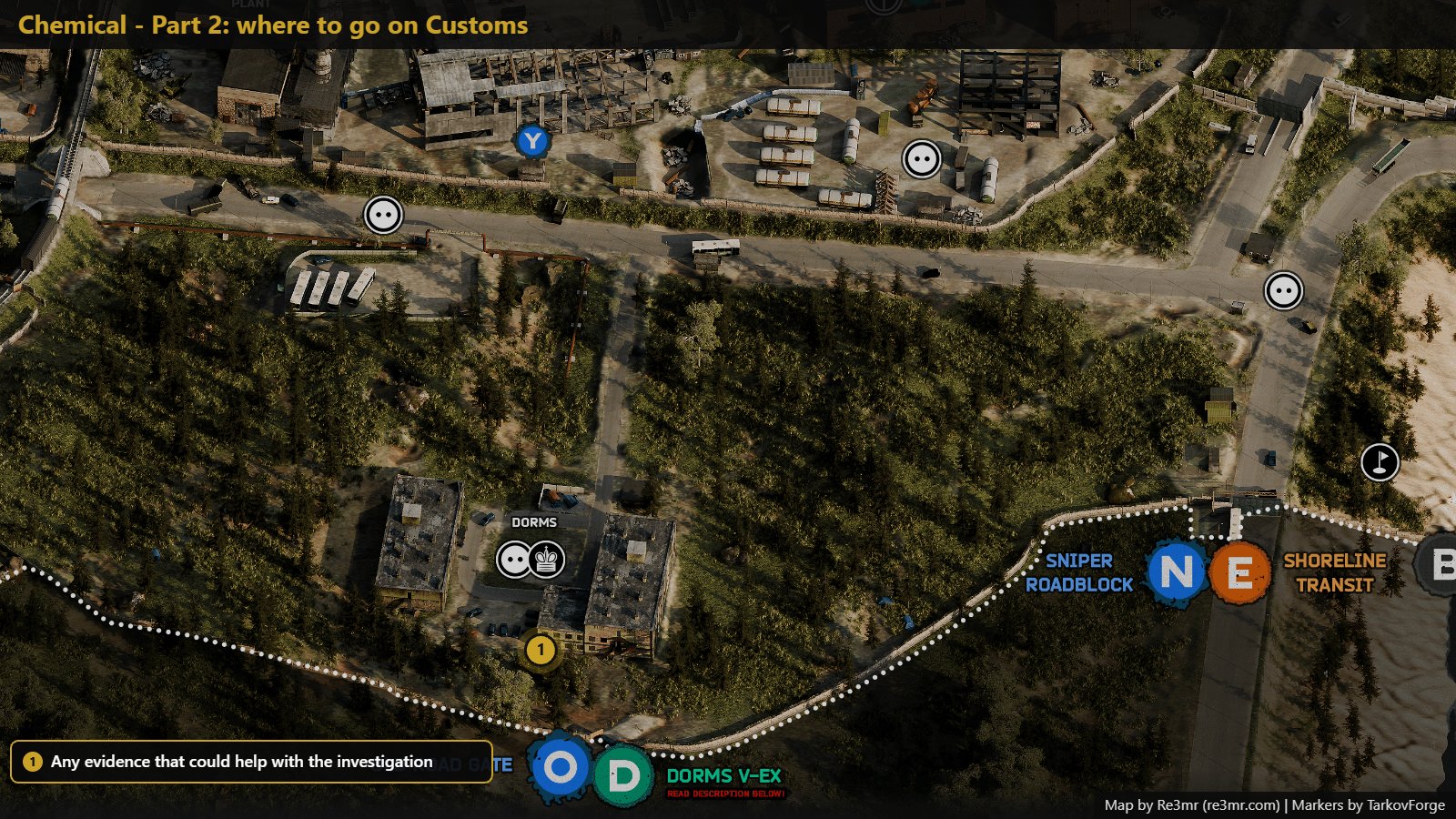 Location on Customs: Any evidence that could help with the investigation. Map by Re3mr.