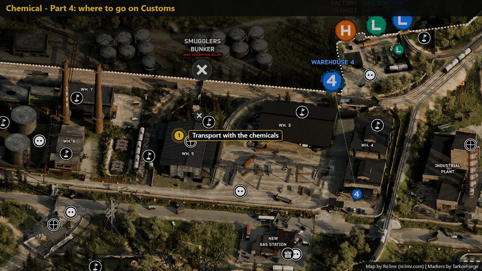 Location on Customs: Transport with the chemicals. Map by Re3mr.