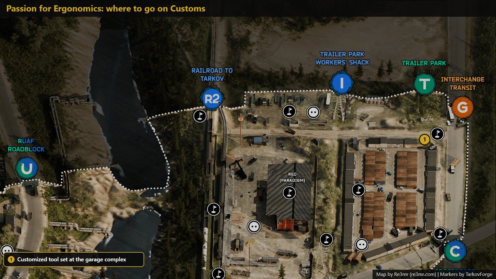 Location on Customs: Customized tool set at the garage complex. Map by Re3mr.