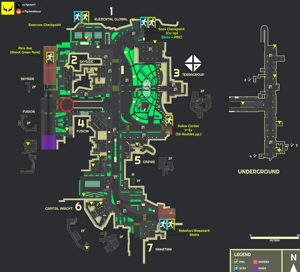 Ground Zero - Location marked on map