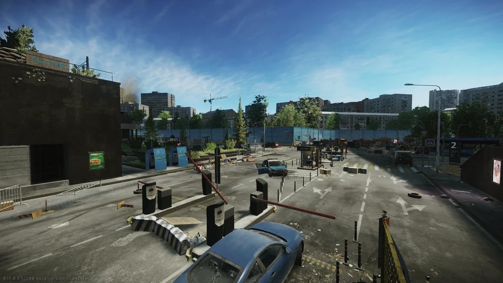 Ground Zero - The intersection at Mira Ave and overpass