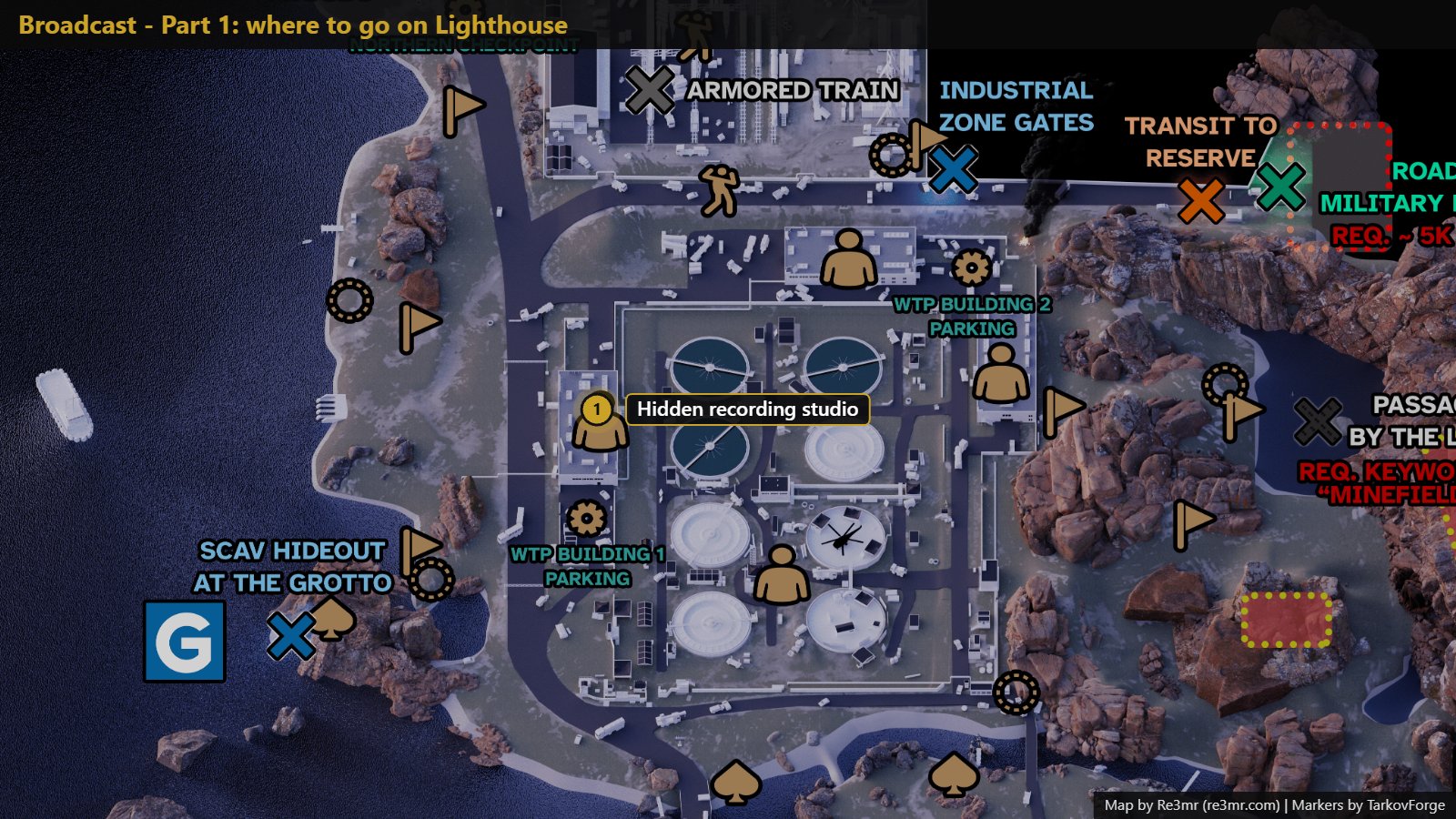 Location on Lighthouse: Hidden recording studio. Map by Re3mr.