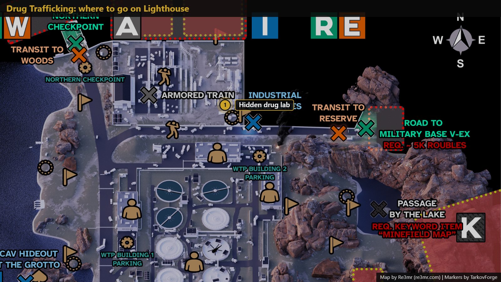 Location on Lighthouse: Hidden drug lab. Map by Re3mr.
