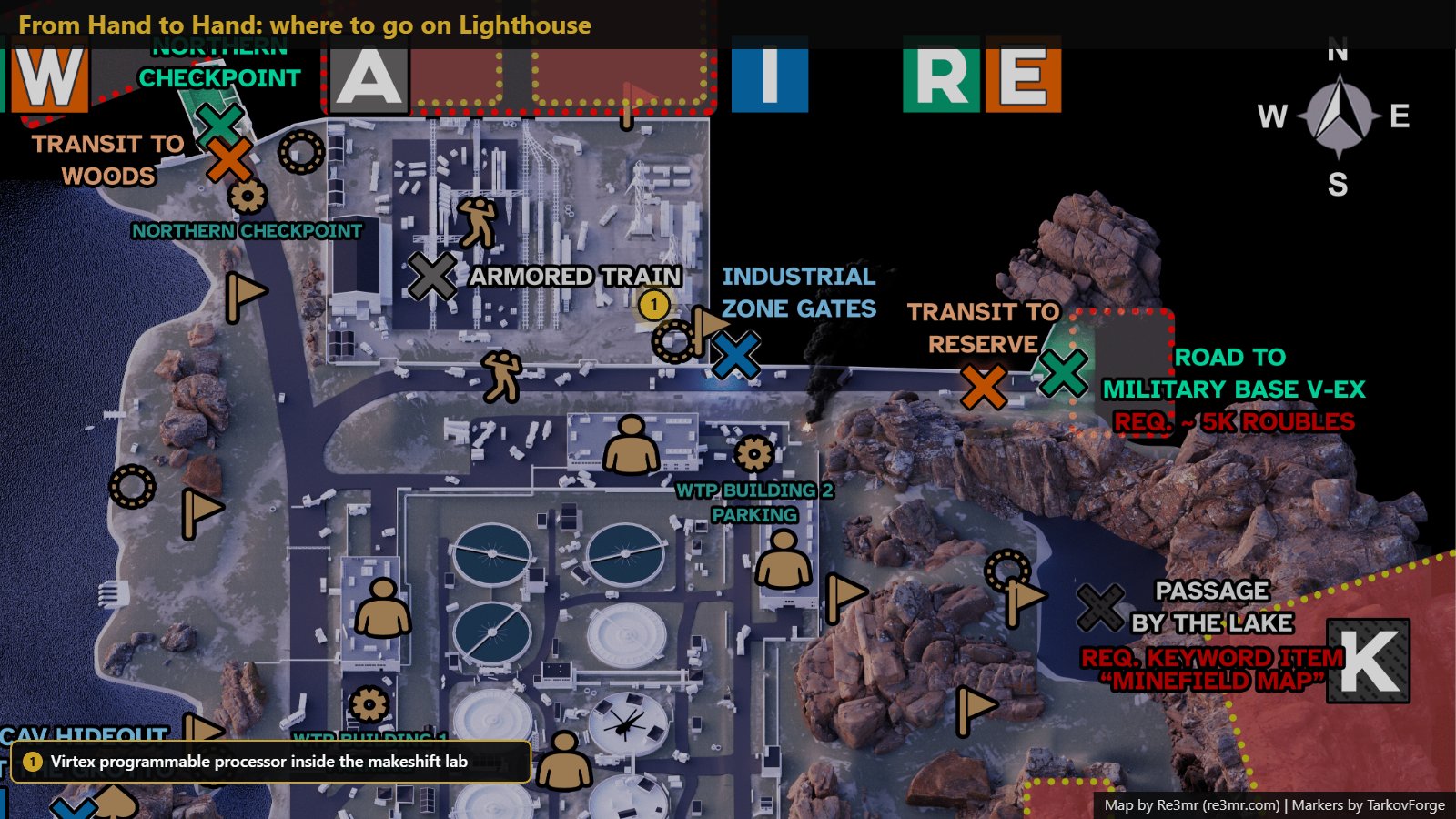 Location on Lighthouse: Virtex programmable processor inside the makeshift lab. Map by Re3mr.