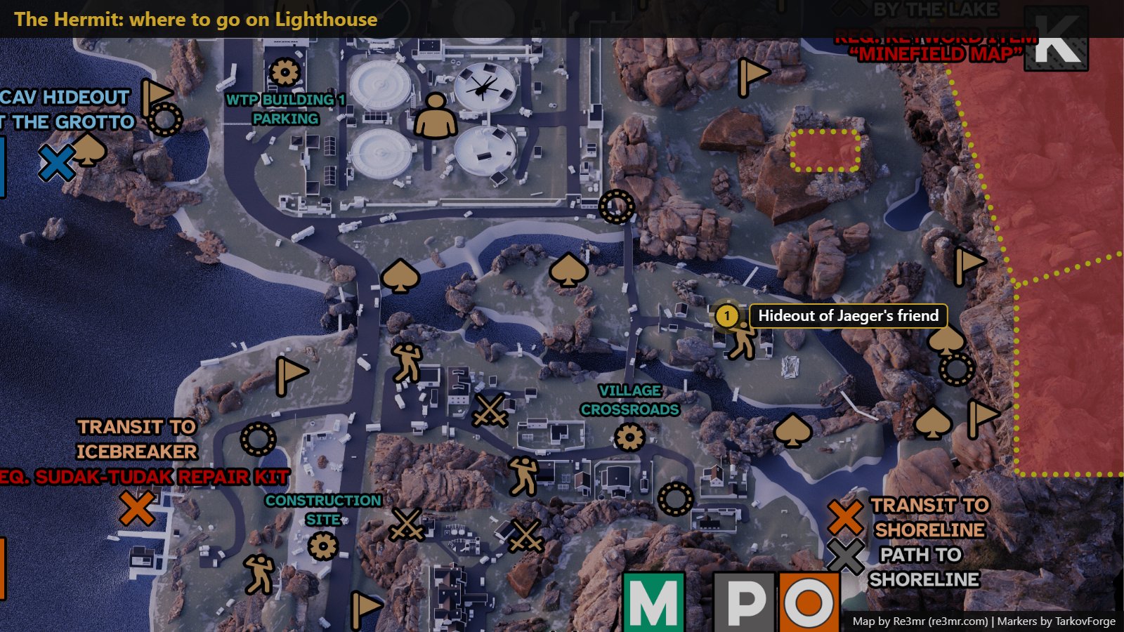 Location on Lighthouse: Hideout of Jaeger's friend. Map by Re3mr.