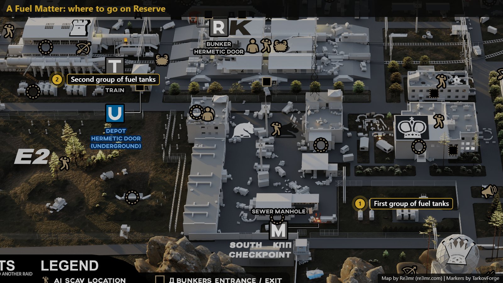 All 2 locations on Reserve: First group of fuel tanks; Second group of fuel tanks. Map by Re3mr.