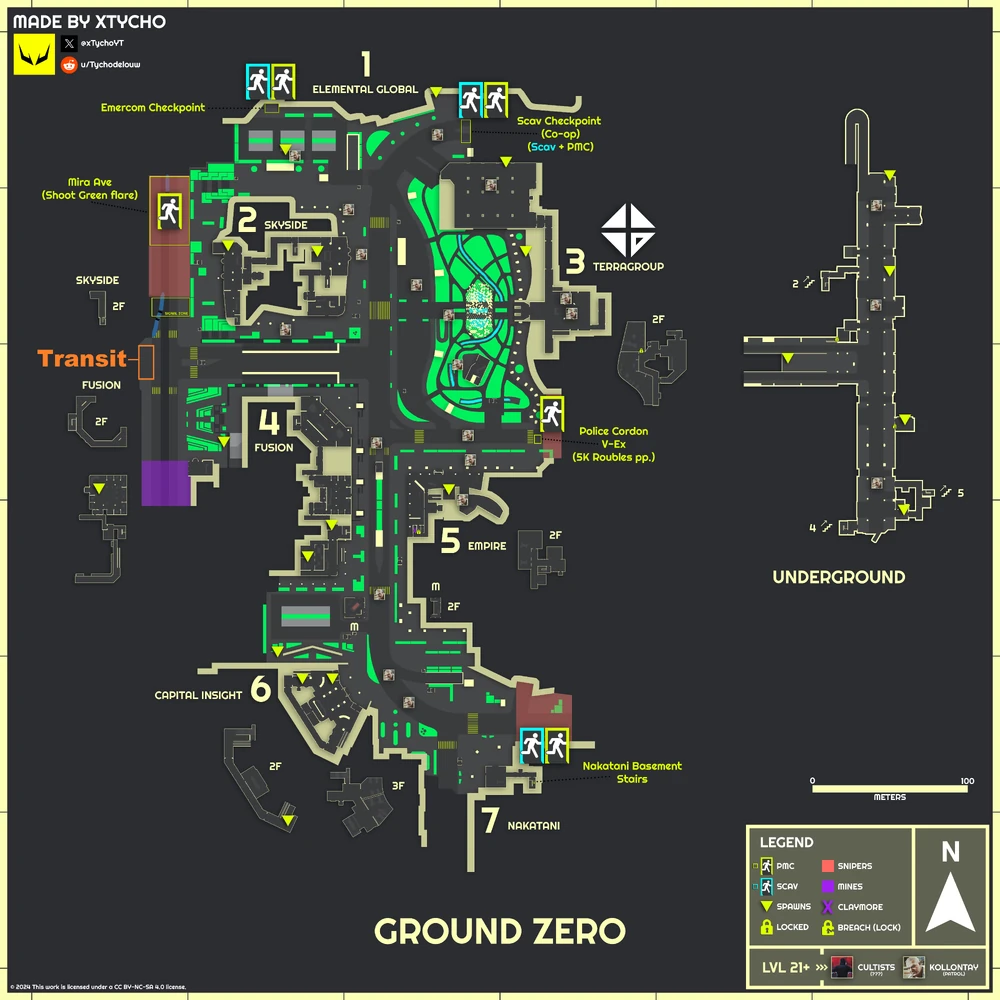 Streets of Tarkov - Location marked on map